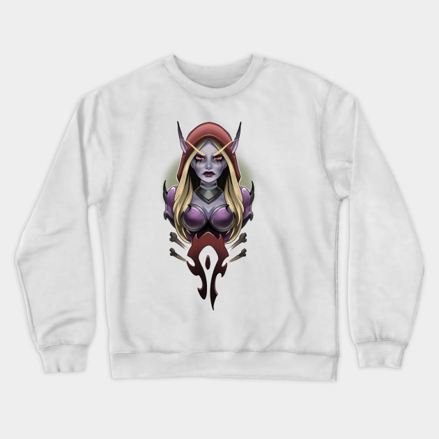 Sylvanas Windrunner Crewneck Sweatshirt by Vika_lampa_13